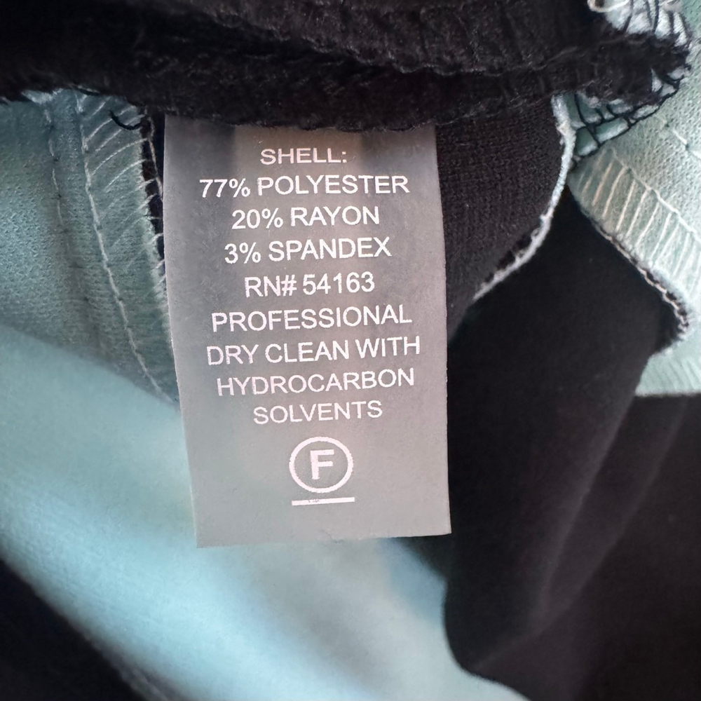 Women's Calvin Klein Black & Light Blue/Green Sleeveless Dress, Size 8 - Picture 9 of 10